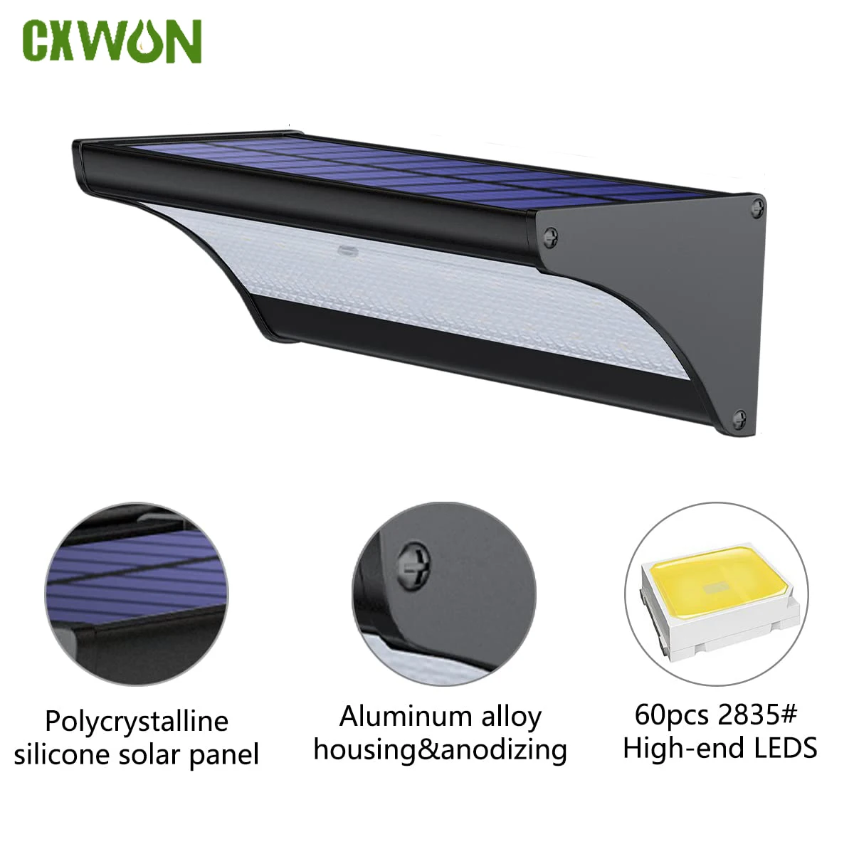 Smart Garden Solar Lights - 60/48Led Dış Mekan Güneş Duvar Lambası