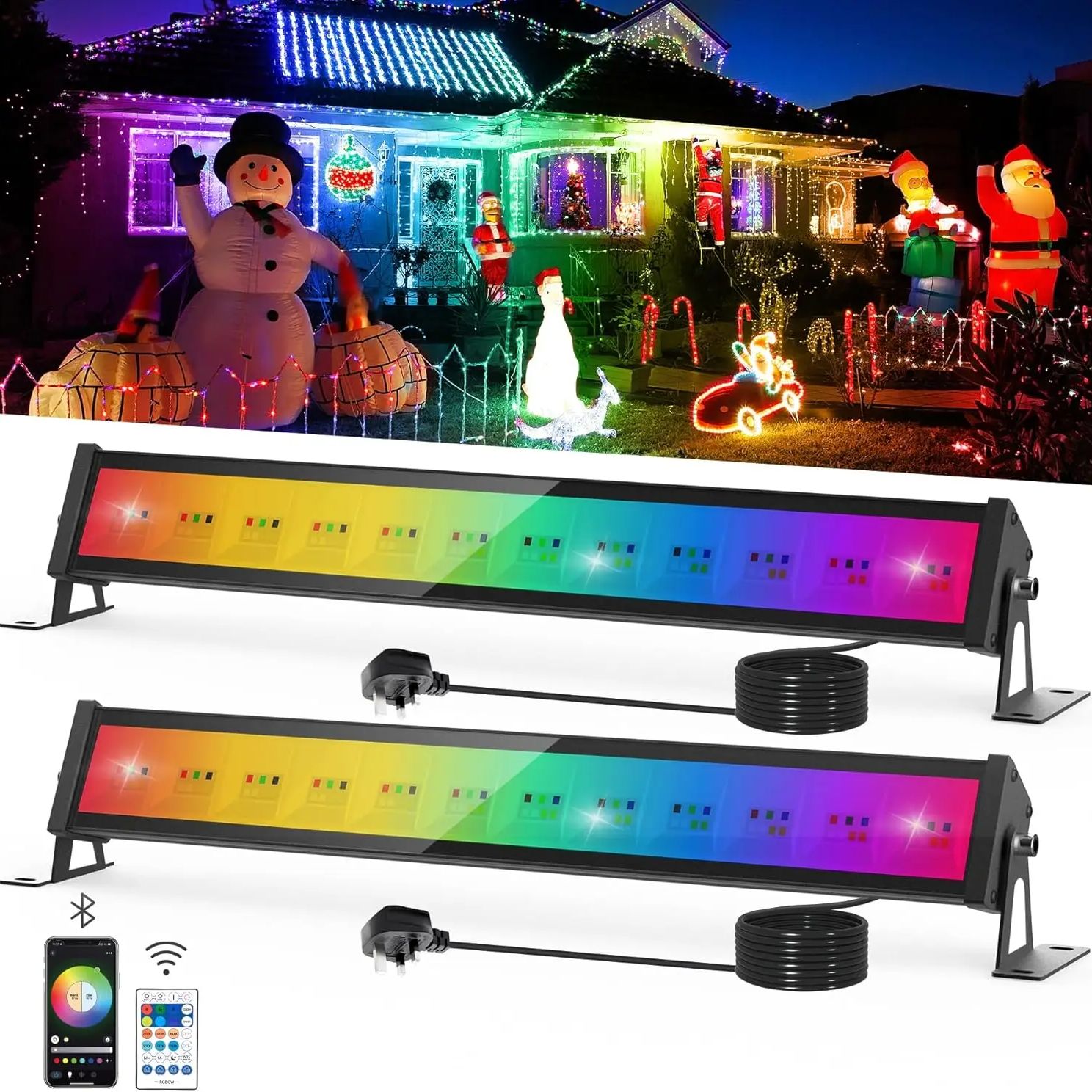 Smart Garden Uk - 50W RGB LED Projektör Çubuğu Uzaktan