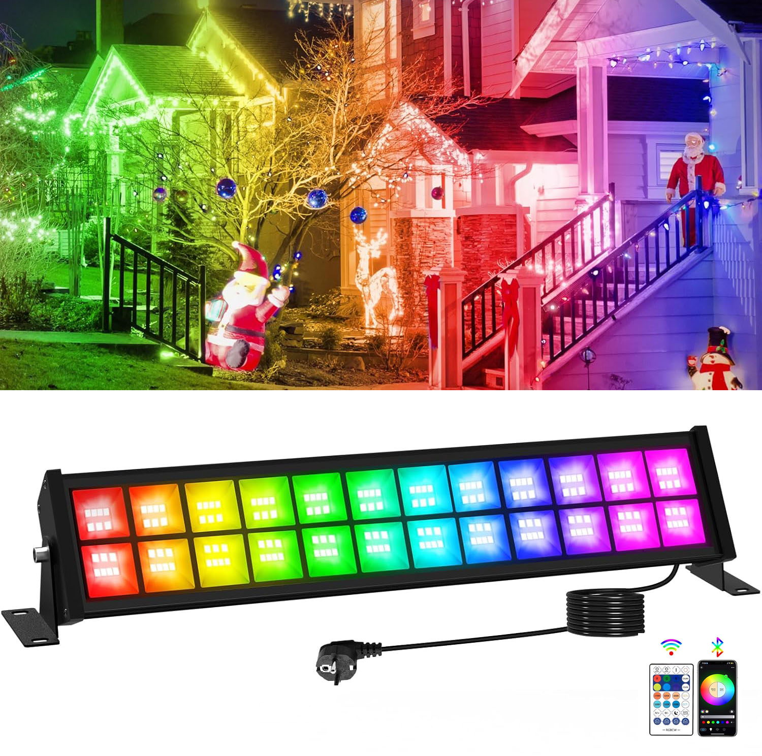 Smart Garden Uk - 50/72W RGB LED Projektör Çubuğu Uzaktan