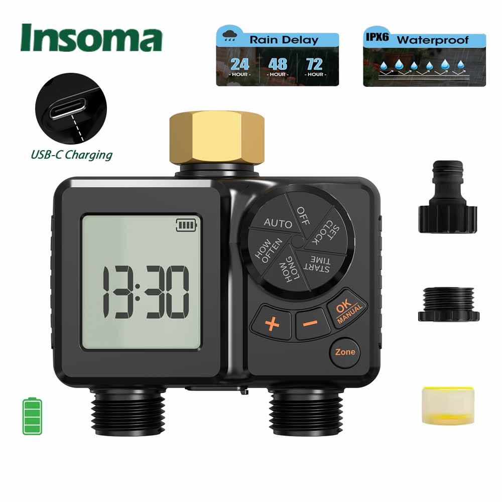 Smart Garden Hose Timer - INSOMA IPX6 Bahçe Sulama Zamanlayıcısı 2,8