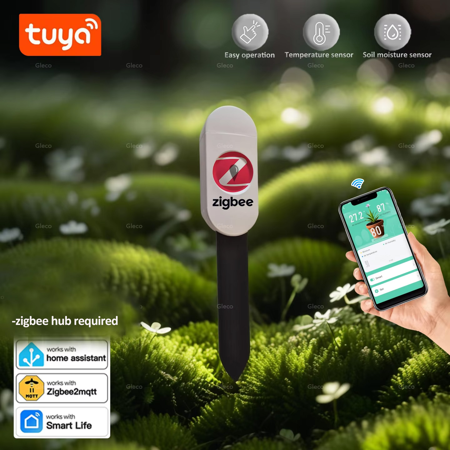 Smart Garden Zigbee - Tuya Akıllı Yaşam Zigbee Toprak Nem