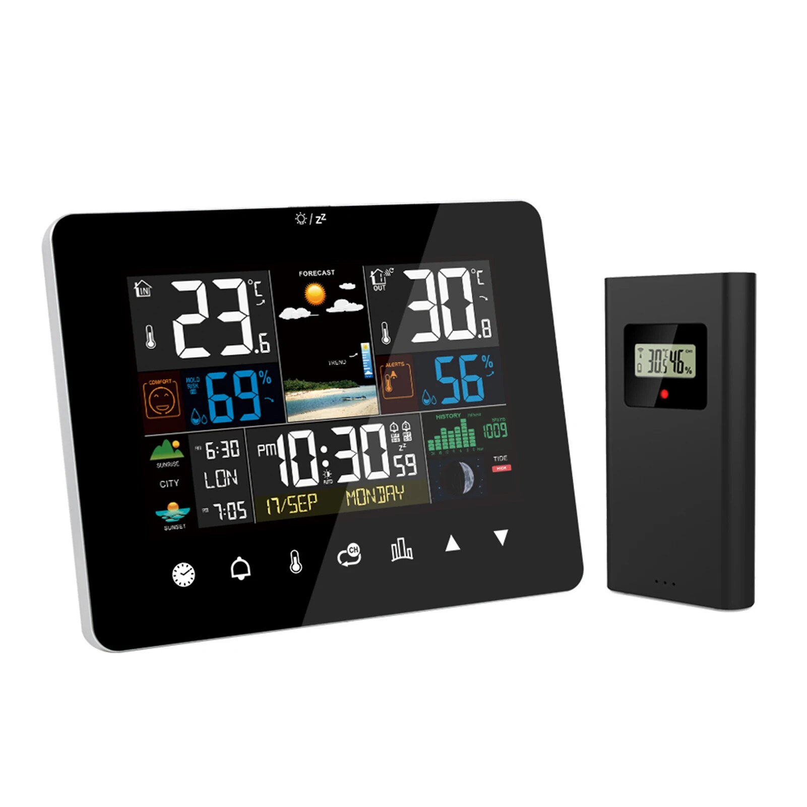 Garden Weather Station - FJ3362G Hava İstasyonu Çalar Saat Termometre
