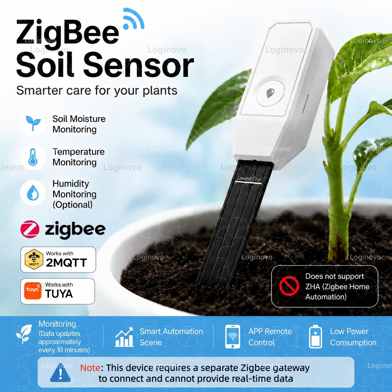 Smart Garden Home Assistant - TUYA Zigbee Toprak Test Cihazı Nem