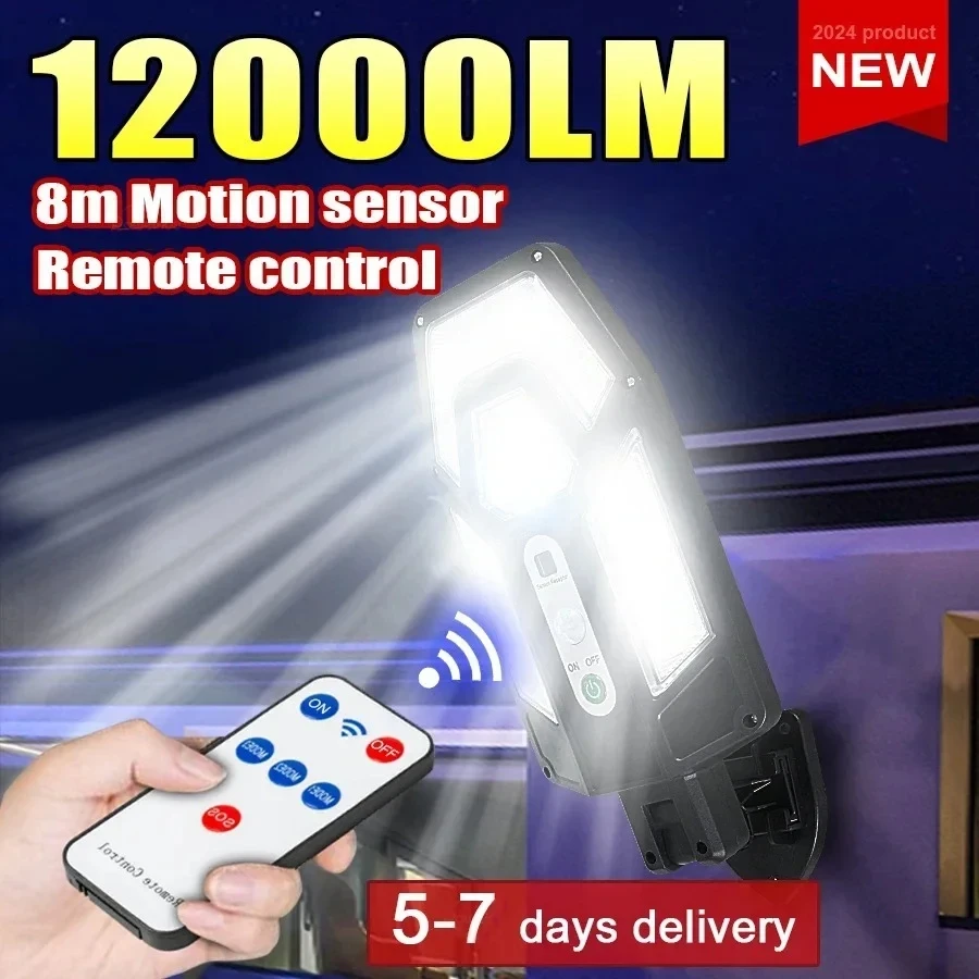 Smart Garden Solar Lights - 12000LM Güçlü Güneş Enerjili Duvar Lambası,