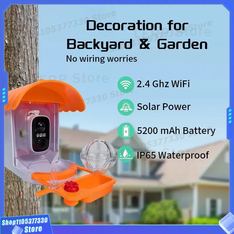 Smart Garden Ai - 3MP HD Akıllı Kuş Besleyici, Kamera
