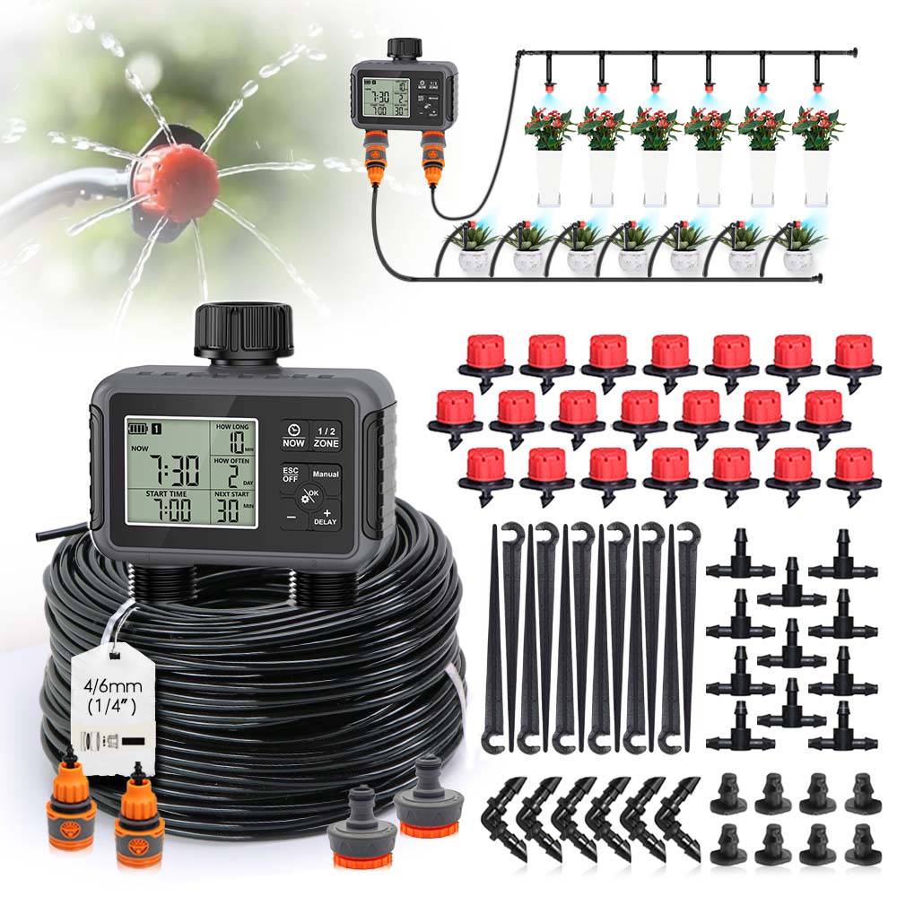 Smart Garden Water Timer - Çift Bölgeli Bağımsız Ekranlı LCD Bahçe