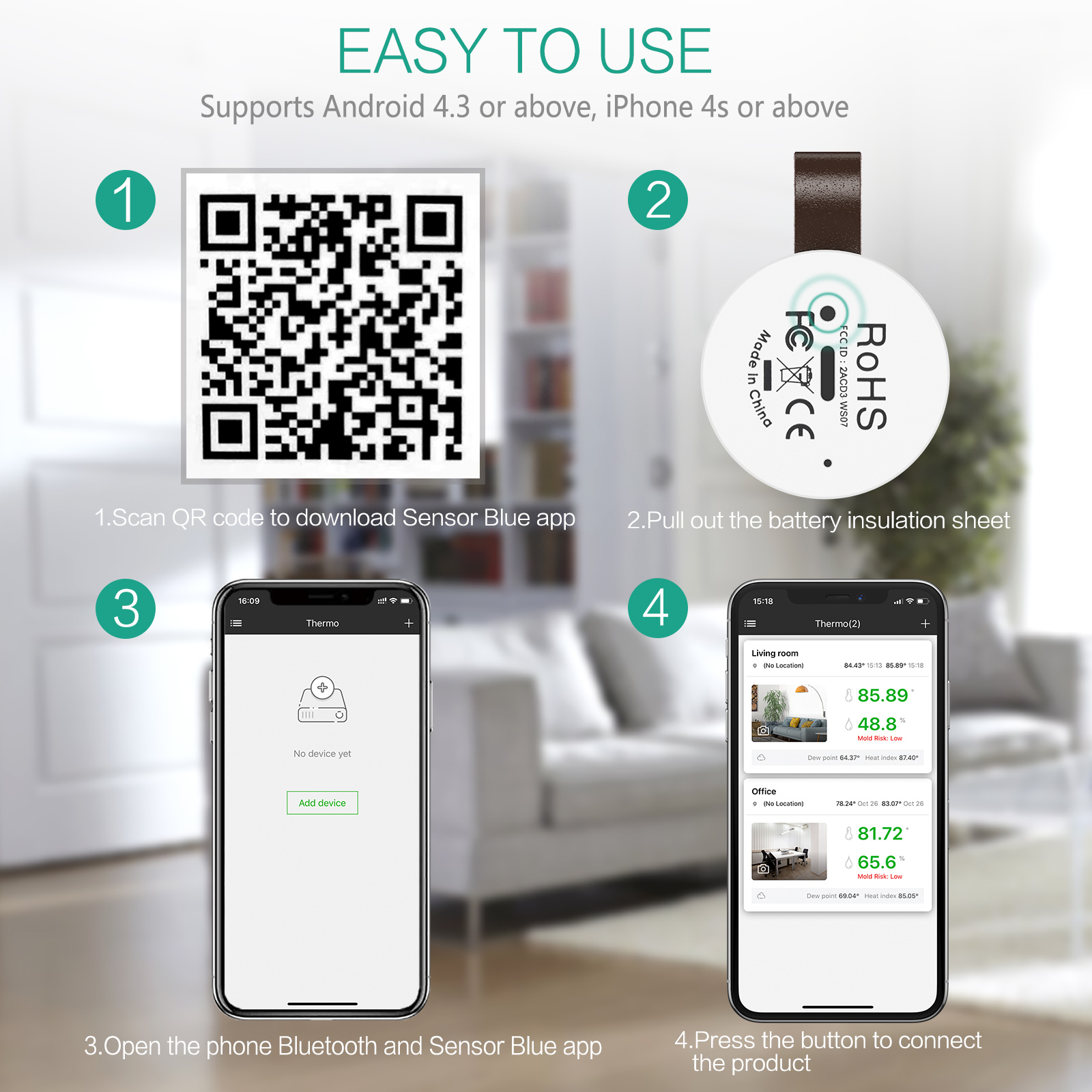 ORIA Kablosuz Termometre Bluet - Garden Weather Station incelemesi ve fiyatı