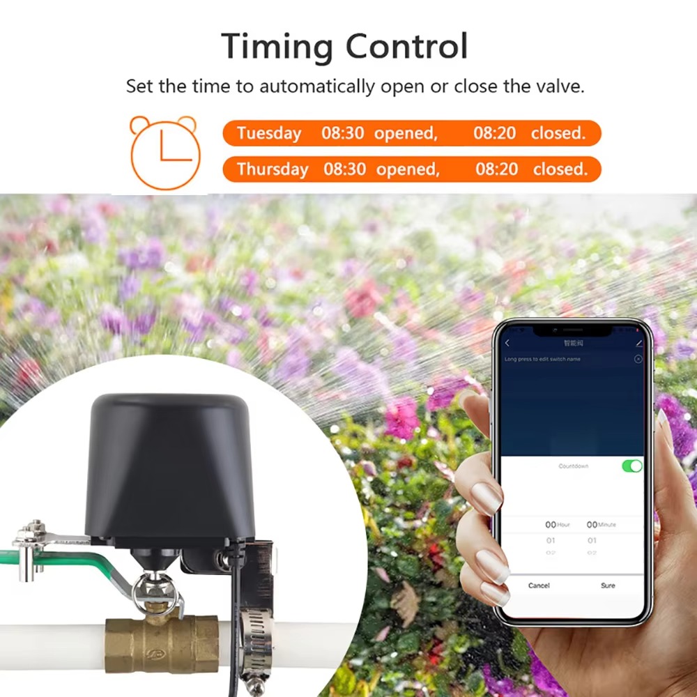 Tuya Zigbee veya Wifi Su Vanas - Smart Garden Zigbee incelemesi ve fiyatı