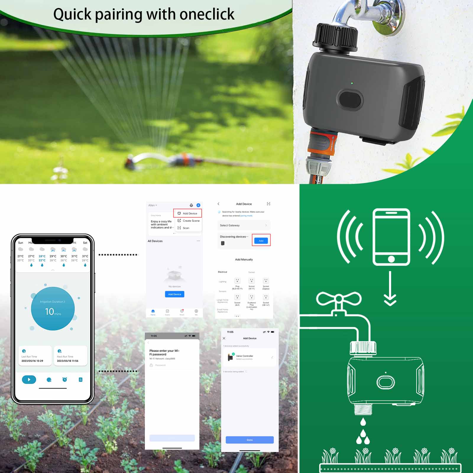 INSOMA otomatik bitki sulama a - Smart Garden Hose Timer incelemesi ve fiyatı