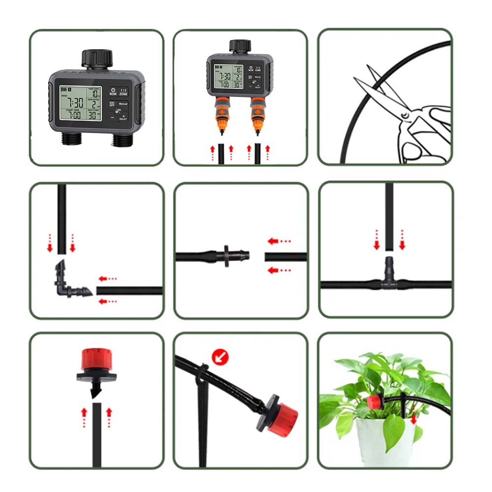 Çift Bölgeli Bağımsız Ekranlı  - Smart Garden Water Timer incelemesi ve fiyatı